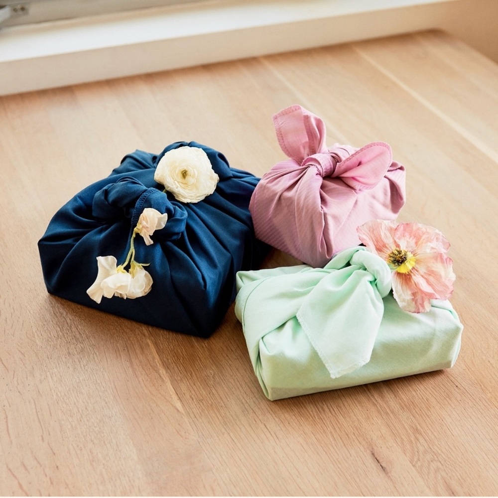 3 FOR $25: Reusable fabric gift wrap package of 3 New